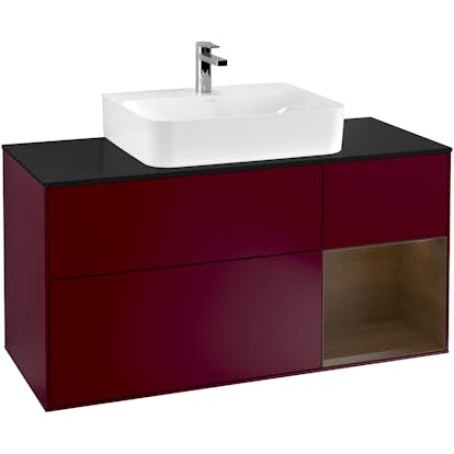 Tvättställsskåp Villeroy & Boch Finion med 3 Lådor Hylla och Bänkskiva för Centrerat Tvättställ