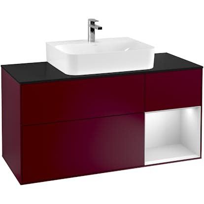 Tvättställsskåp Villeroy & Boch Finion med 3 Lådor Hylla och Bänkskiva för Centrerat Tvättställ