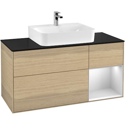 Tvättställsskåp Villeroy & Boch Finion med 3 Lådor Hylla och Bänkskiva för Centrerat Tvättställ