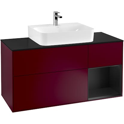 Tvättställsskåp Villeroy & Boch Finion med 3 Lådor Hylla och Bänkskiva för Centrerat Tvättställ