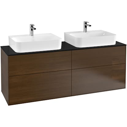 Tvättställsskåp Villeroy & Boch Finion med 4 Lådor och Bänkskiva för Två Tvättställ