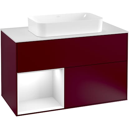 Tvättställsskåp Villeroy & Boch Finion med 2 Lådor Hylla och Bänkskiva för Fristående Tvättställ