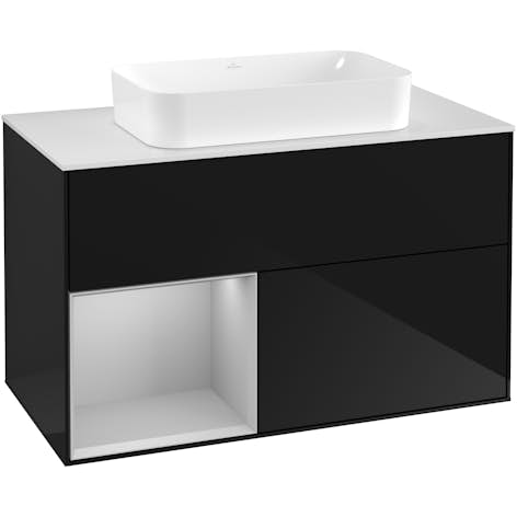 Tvättställsskåp Villeroy & Boch Finion med 2 Lådor Hylla och Bänkskiva för Fristående Tvättställ