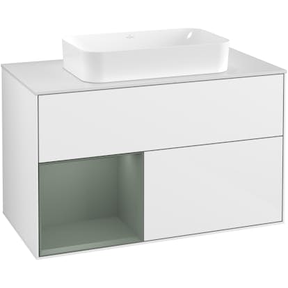 Tvättställsskåp Villeroy & Boch Finion med 2 Lådor Hylla och Bänkskiva för Fristående Tvättställ