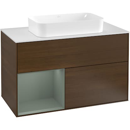 Tvättställsskåp Villeroy & Boch Finion med 2 Lådor Hylla och Bänkskiva för Fristående Tvättställ