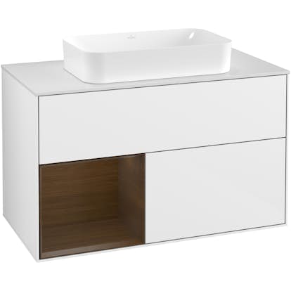 Tvättställsskåp Villeroy & Boch Finion med 2 Lådor Hylla och Bänkskiva för Fristående Tvättställ