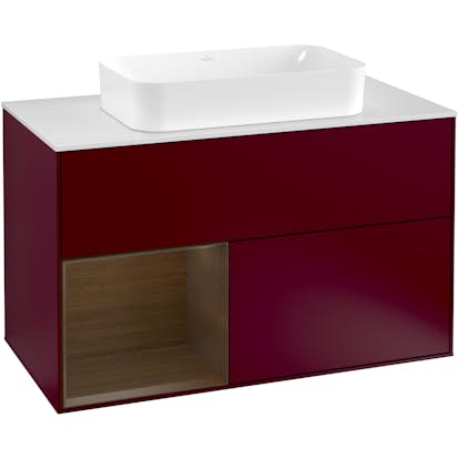 Tvättställsskåp Villeroy & Boch Finion med 2 Lådor Hylla och Bänkskiva för Fristående Tvättställ