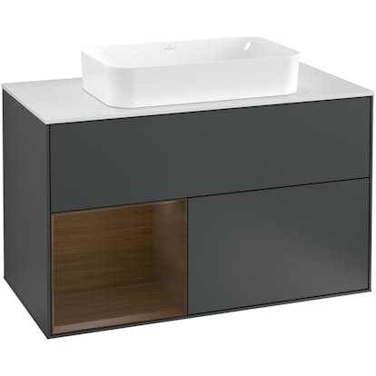 Tvättställsskåp Villeroy & Boch Finion med 2 Lådor Hylla och Bänkskiva för Fristående Tvättställ