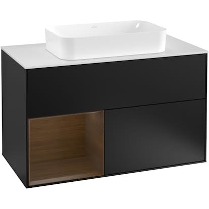 Tvättställsskåp Villeroy & Boch Finion med 2 Lådor Hylla och Bänkskiva för Fristående Tvättställ