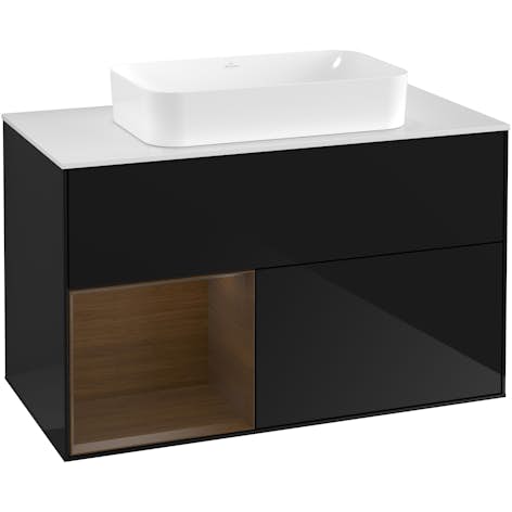 Tvättställsskåp Villeroy & Boch Finion med 2 Lådor Hylla och Bänkskiva för Fristående Tvättställ