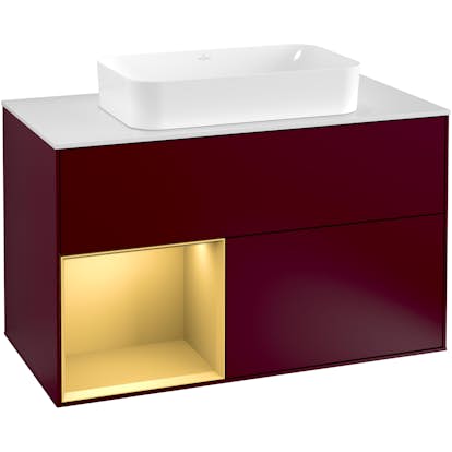 Tvättställsskåp Villeroy & Boch Finion med 2 Lådor Hylla och Bänkskiva för Fristående Tvättställ