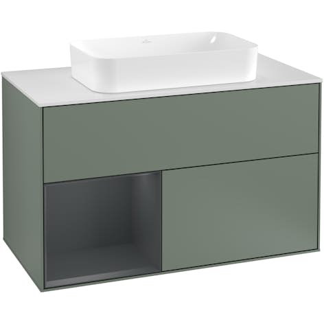 Tvättställsskåp Villeroy & Boch Finion med 2 Lådor Hylla och Bänkskiva för Fristående Tvättställ