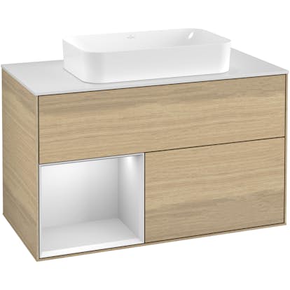 Tvättställsskåp Villeroy & Boch Finion med 2 Lådor Hylla och Bänkskiva för Fristående Tvättställ