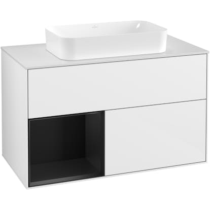 Tvättställsskåp Villeroy & Boch Finion med 2 Lådor Hylla och Bänkskiva för Fristående Tvättställ