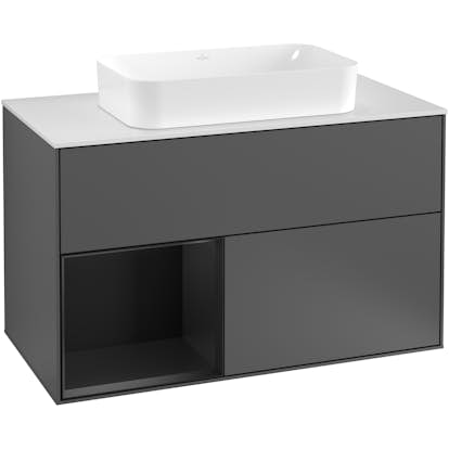 Tvättställsskåp Villeroy & Boch Finion med 2 Lådor Hylla och Bänkskiva för Fristående Tvättställ