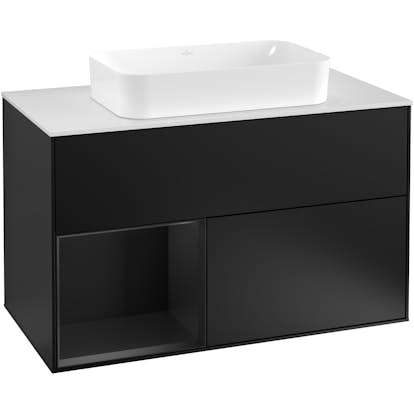 Tvättställsskåp Villeroy & Boch Finion med 2 Lådor Hylla och Bänkskiva för Fristående Tvättställ