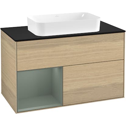 Tvättställsskåp Villeroy & Boch Finion med 2 Lådor Hylla och Bänkskiva för Fristående Tvättställ