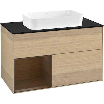 Tvättställsskåp Villeroy & Boch Finion med 2 Lådor Hylla och Bänkskiva för Fristående Tvättställ