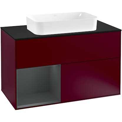 Tvättställsskåp Villeroy & Boch Finion med 2 Lådor Hylla och Bänkskiva för Fristående Tvättställ