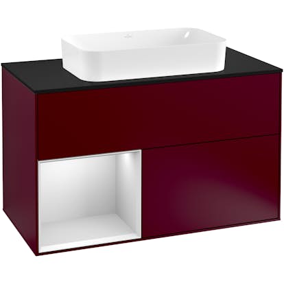 Tvättställsskåp Villeroy & Boch Finion med 2 Lådor Hylla och Bänkskiva för Fristående Tvättställ