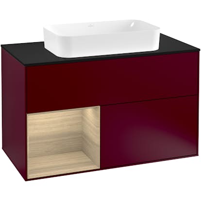 Tvättställsskåp Villeroy & Boch Finion med 2 Lådor Hylla och Bänkskiva för Fristående Tvättställ