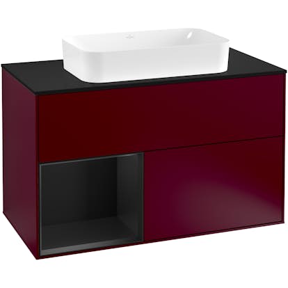 Tvättställsskåp Villeroy & Boch Finion med 2 Lådor Hylla och Bänkskiva för Fristående Tvättställ