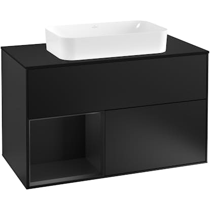 Tvättställsskåp Villeroy & Boch Finion med 2 Lådor Hylla och Bänkskiva för Fristående Tvättställ