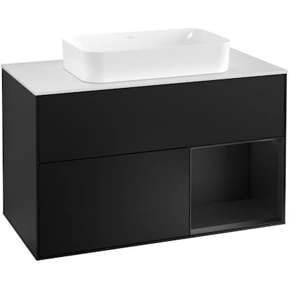 Tvättställsskåp Villeroy & Boch Finion med 2 Lådor Hylla och Bänkskiva för Fristående Tvättställ