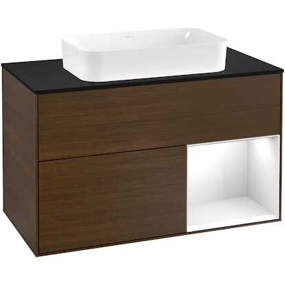 Tvättställsskåp Villeroy & Boch Finion med 2 Lådor Hylla och Bänkskiva för Fristående Tvättställ