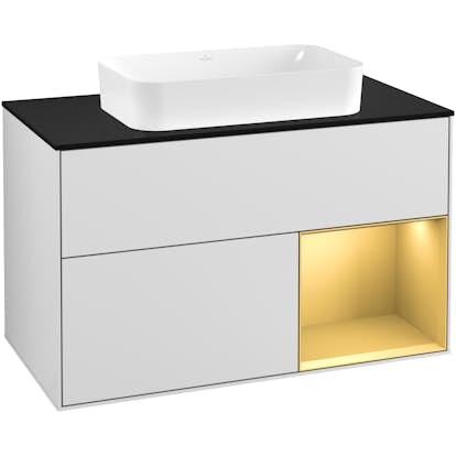 Tvättställsskåp Villeroy & Boch Finion med 2 Lådor Hylla och Bänkskiva för Fristående Tvättställ