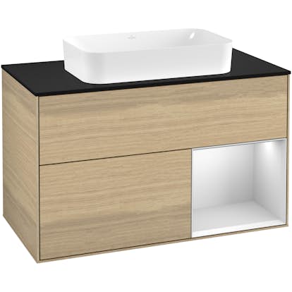 Tvättställsskåp Villeroy & Boch Finion med 2 Lådor Hylla och Bänkskiva för Fristående Tvättställ