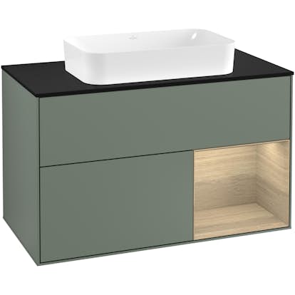 Tvättställsskåp Villeroy & Boch Finion med 2 Lådor Hylla och Bänkskiva för Fristående Tvättställ