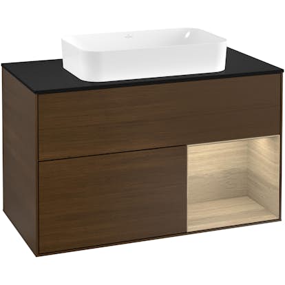 Tvättställsskåp Villeroy & Boch Finion med 2 Lådor Hylla och Bänkskiva för Fristående Tvättställ
