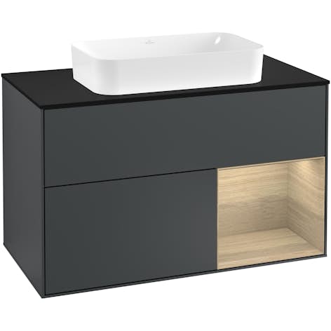 Tvättställsskåp Villeroy & Boch Finion med 2 Lådor Hylla och Bänkskiva för Fristående Tvättställ