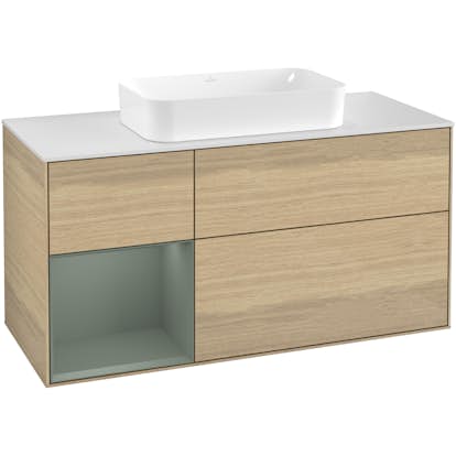 Tvättställsskåp Villeroy & Boch Finion med 3 Lådor Hylla och Bänkskiva för Fristående Tvättställ
