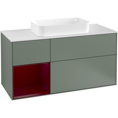 Tvättställsskåp Villeroy & Boch Finion med 3 Lådor Hylla och Bänkskiva för Fristående Tvättställ