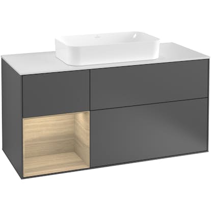 Tvättställsskåp Villeroy & Boch Finion med 3 Lådor Hylla och Bänkskiva för Fristående Tvättställ