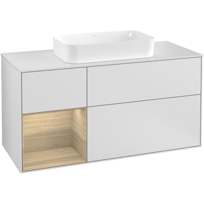 Tvättställsskåp Villeroy & Boch Finion med 3 Lådor Hylla och Bänkskiva för Fristående Tvättställ