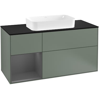 Tvättställsskåp Villeroy & Boch Finion med 3 Lådor Hylla och Bänkskiva för Fristående Tvättställ
