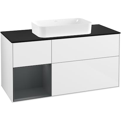 Tvättställsskåp Villeroy & Boch Finion med 3 Lådor Hylla och Bänkskiva för Fristående Tvättställ