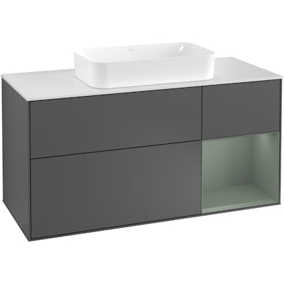 Tvättställsskåp Villeroy & Boch Finion med 3 Lådor Hylla och Bänkskiva för Fristående Tvättställ