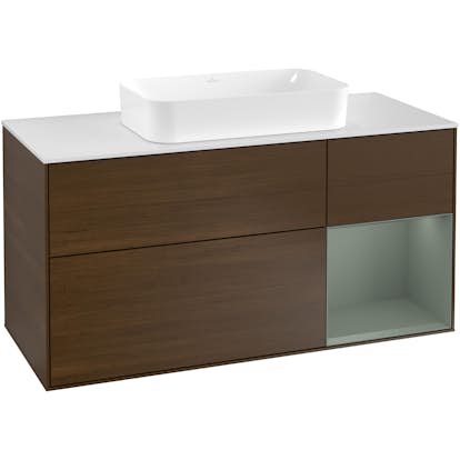 Tvättställsskåp Villeroy & Boch Finion med 3 Lådor Hylla och Bänkskiva för Fristående Tvättställ