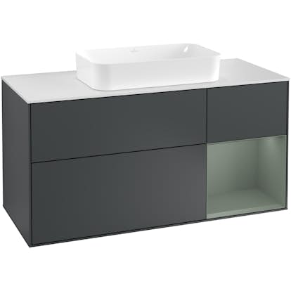 Tvättställsskåp Villeroy & Boch Finion med 3 Lådor Hylla och Bänkskiva för Fristående Tvättställ