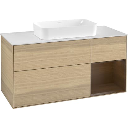 Tvättställsskåp Villeroy & Boch Finion med 3 Lådor Hylla och Bänkskiva för Fristående Tvättställ