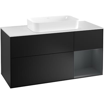 Tvättställsskåp Villeroy & Boch Finion med 3 Lådor Hylla och Bänkskiva för Fristående Tvättställ