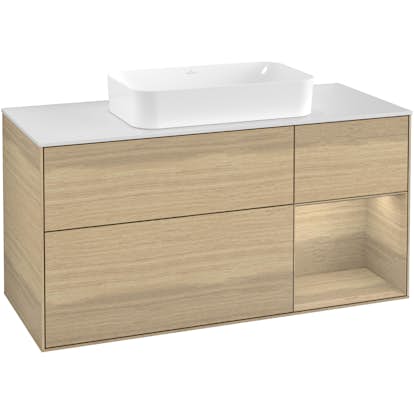 Tvättställsskåp Villeroy & Boch Finion med 3 Lådor Hylla och Bänkskiva för Fristående Tvättställ