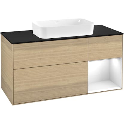 Tvättställsskåp Villeroy & Boch Finion med 3 Lådor Hylla och Bänkskiva för Fristående Tvättställ