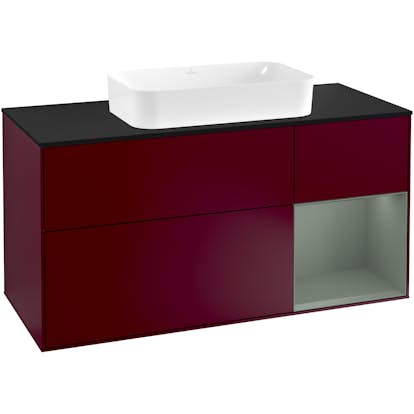 Tvättställsskåp Villeroy & Boch Finion med 3 Lådor Hylla och Bänkskiva för Fristående Tvättställ