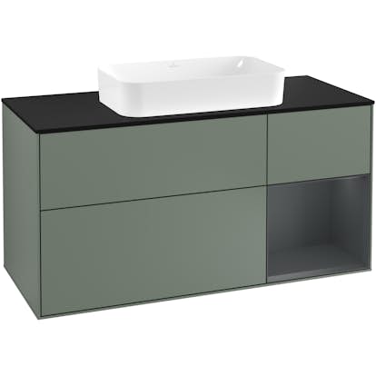 Tvättställsskåp Villeroy & Boch Finion med 3 Lådor Hylla och Bänkskiva för Fristående Tvättställ