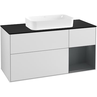 Tvättställsskåp Villeroy & Boch Finion med 3 Lådor Hylla och Bänkskiva för Fristående Tvättställ